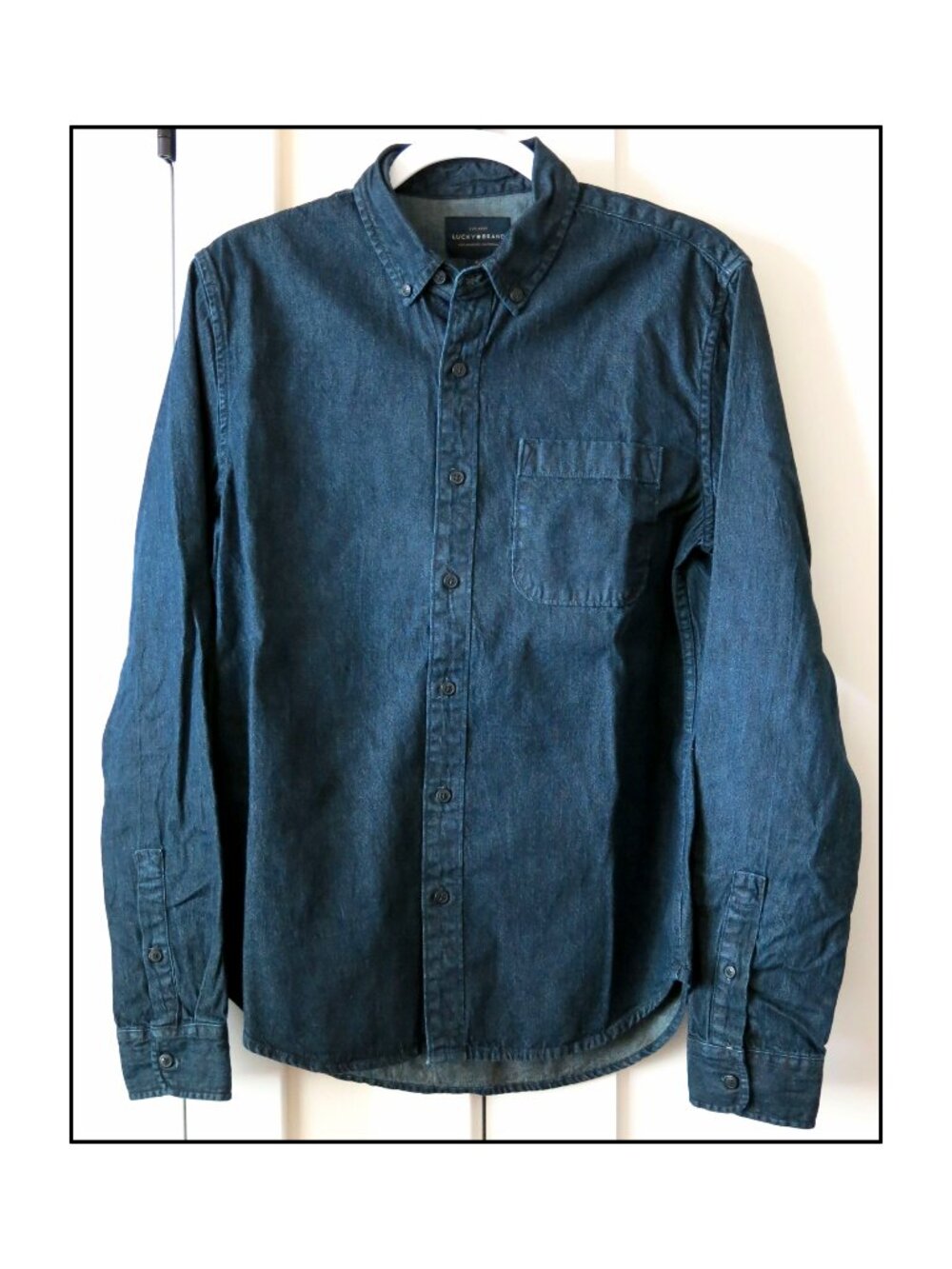 NWT LUCKY BRAND tailored denim shirt Men S 100% Cotton